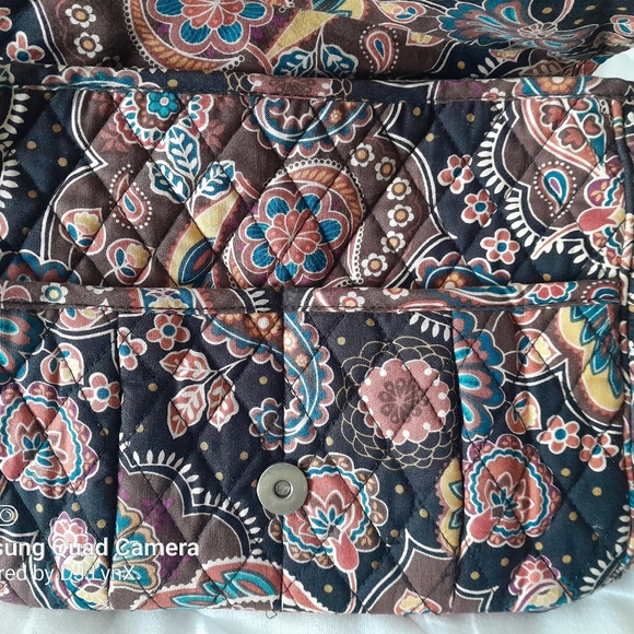 Vera Bradley Crossbody Shoulder Bag Lindsay Kensington pattern brown paisley - Picture 5 of 8